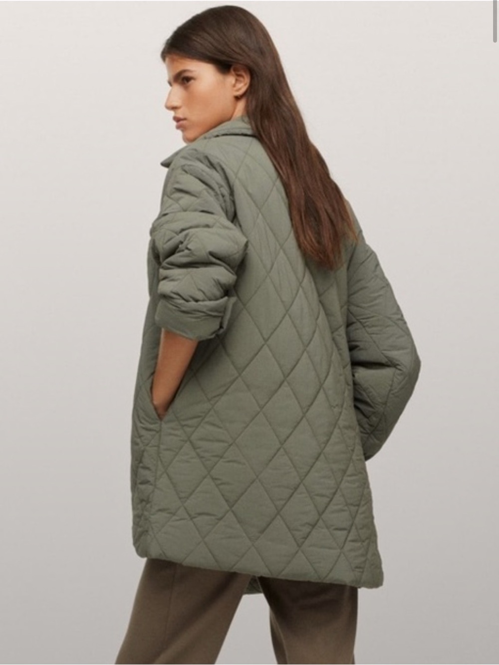 Mango Olive Green Puffer Jacket